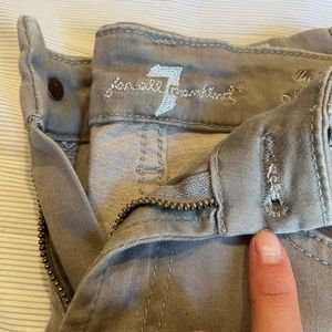 7 For All Mankind Ankle Skinny Jeans Gray